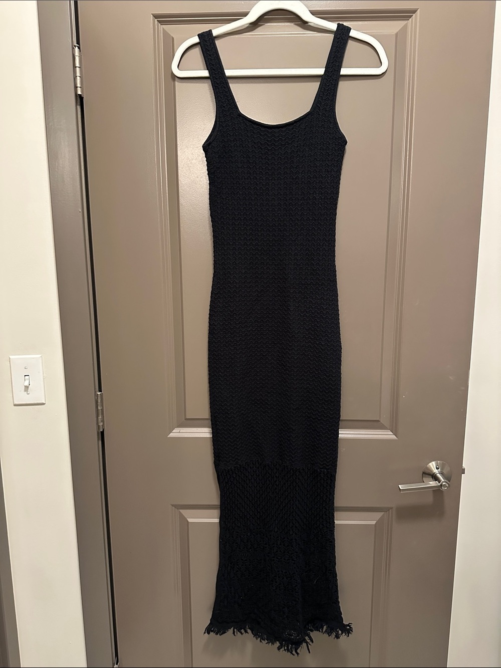 House of Harlow 1960 Black Knit Tank Maxi Dress